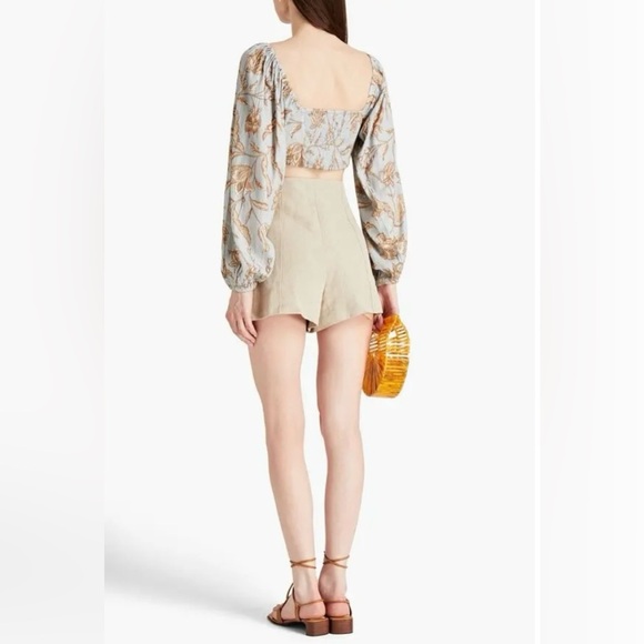 $150 Tigerlily Amir’s Kerri Tie Top Blue and Gold Floral NWT - Picture 3 of 8